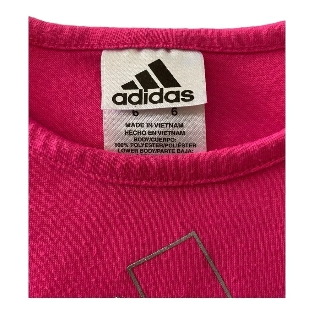 ADIDAS-PINK AND GRAY ATHLETIC SKIRT AND TOP-SIZE 6